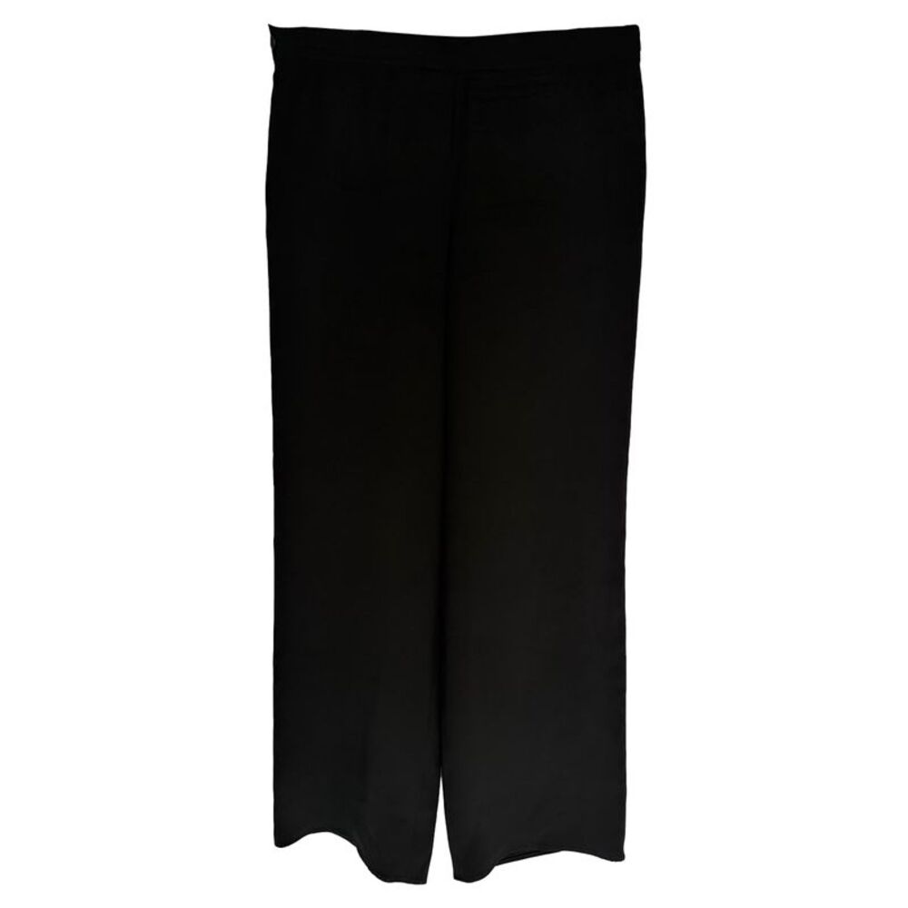 The Row Straight-Leg Trousers in Black Silk